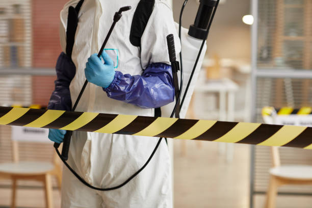 Professional Biohazard Cleanup technician working in Weehawken, NJ